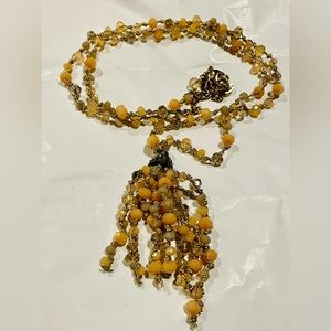Chico’s bead necklace with beads tasell